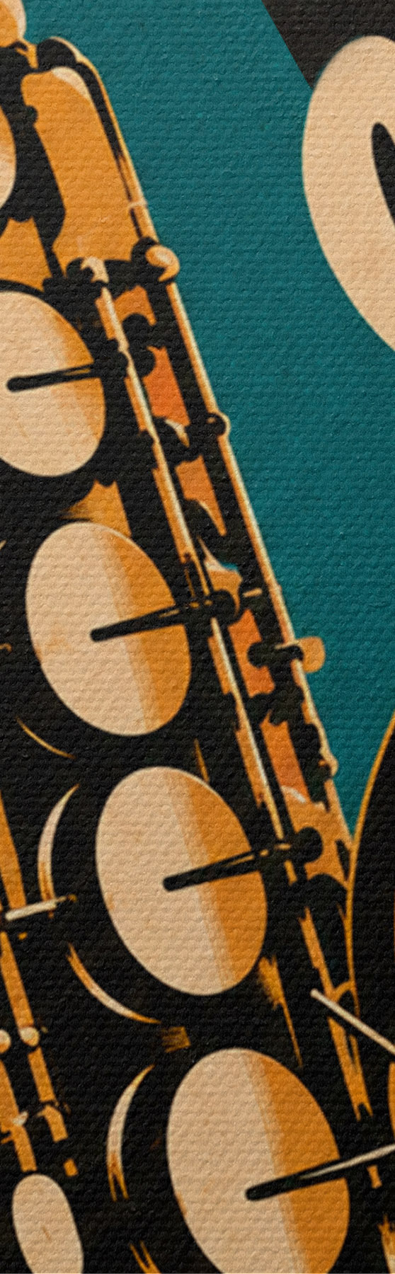 Wandbilder Saxophonklänge erfüllen die Luft s50927