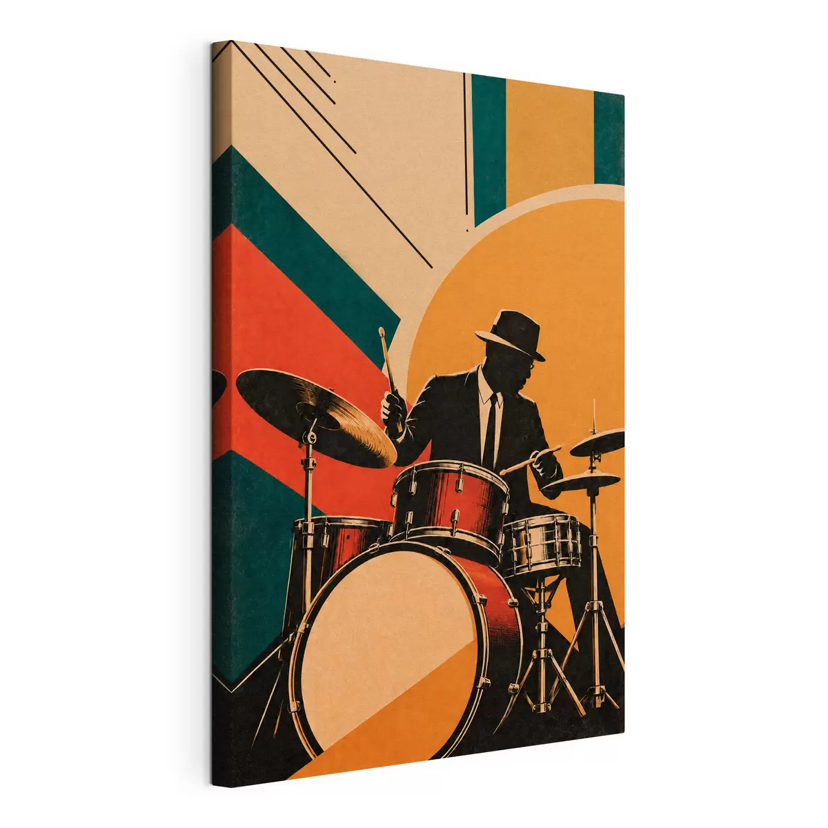Wandbilder Jazzrhythmen in leuchtenden Farben s50928