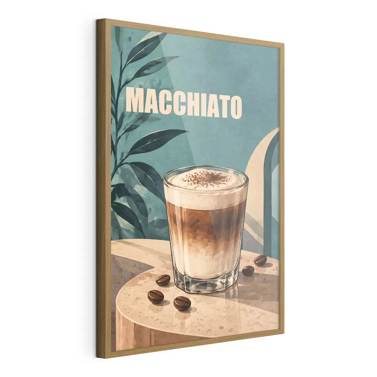 Poster Köstlicher Macchiato im Glas f50875