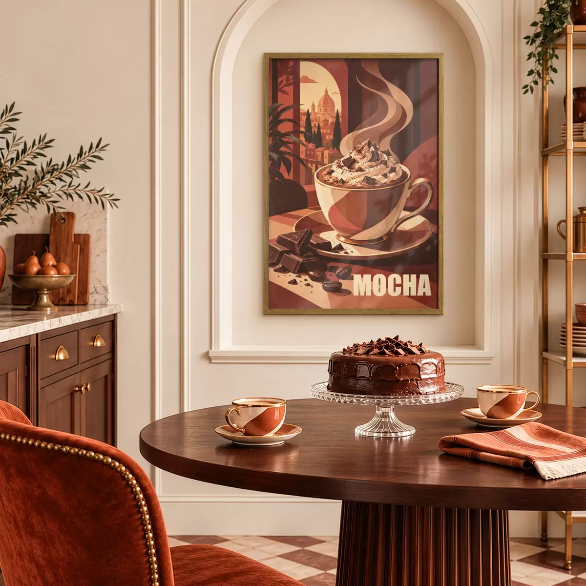 Poster Warmer Mokka mit cremiger Haube f50876