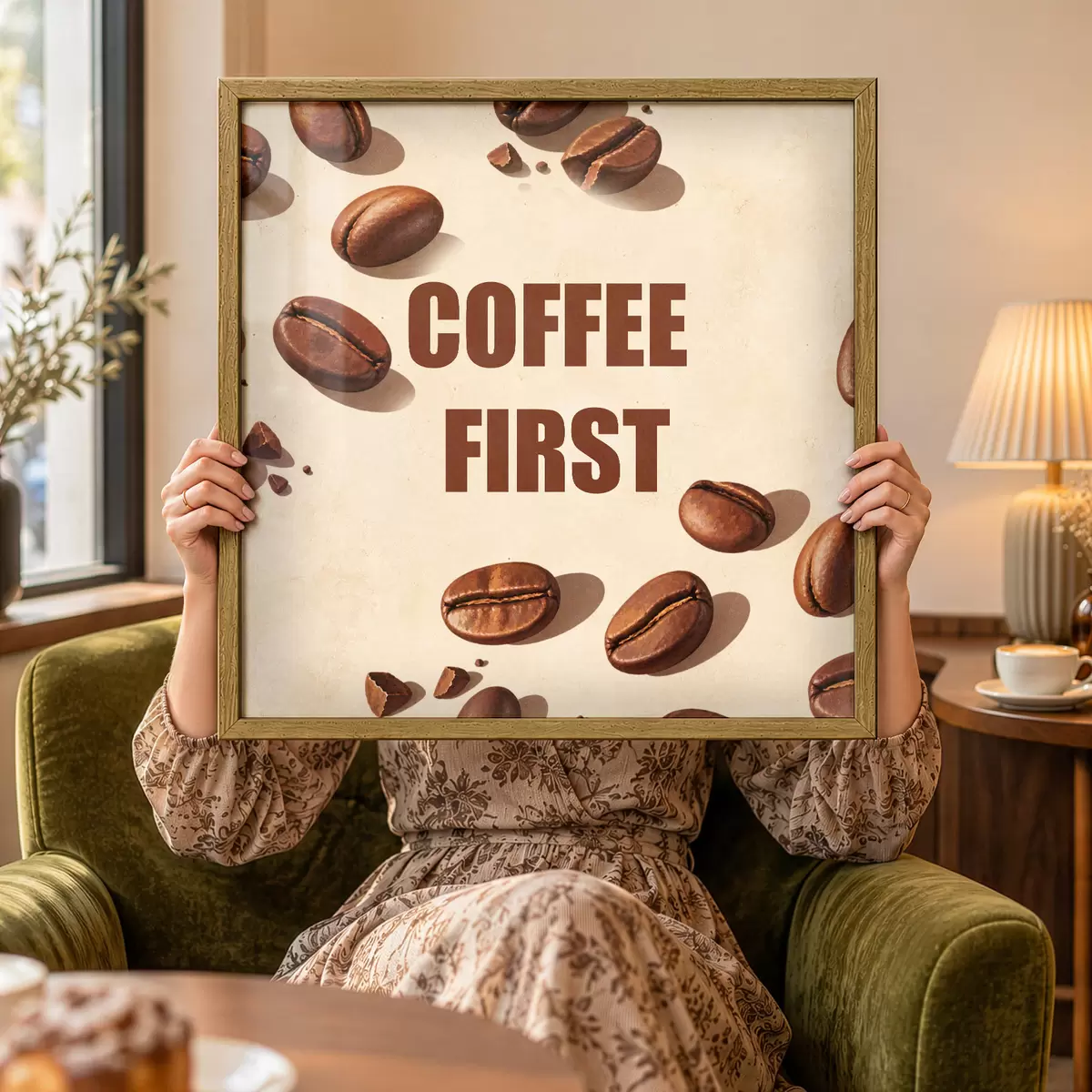 Poster Steh auf und mach dir einen Kaffee f50878