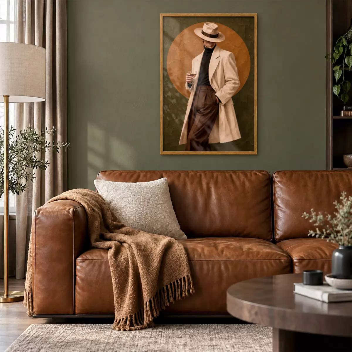 Poster Stilvolle Eleganz mit einem Drink in der Hand f50885