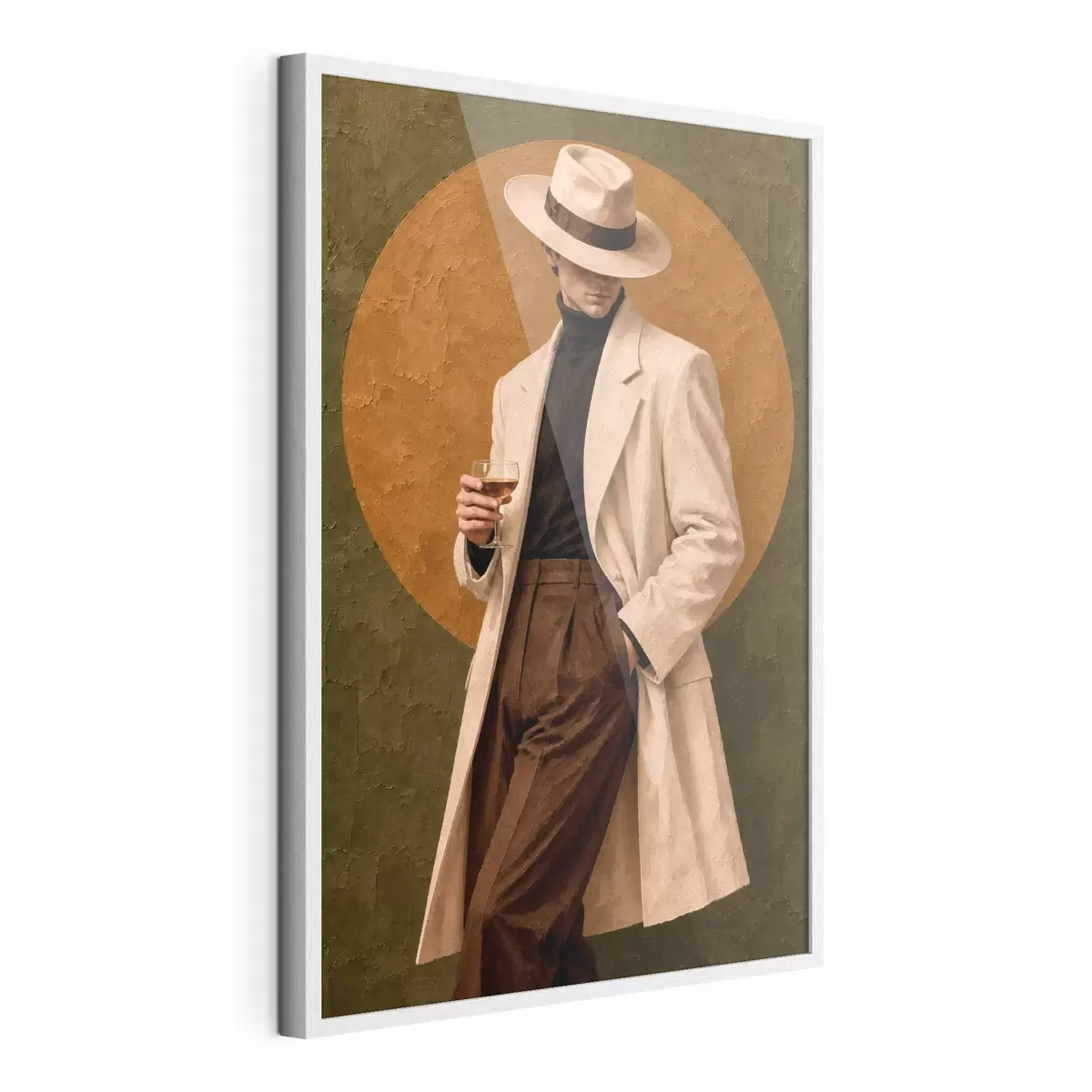 Poster Stilvolle Eleganz mit einem Drink in der Hand f50885