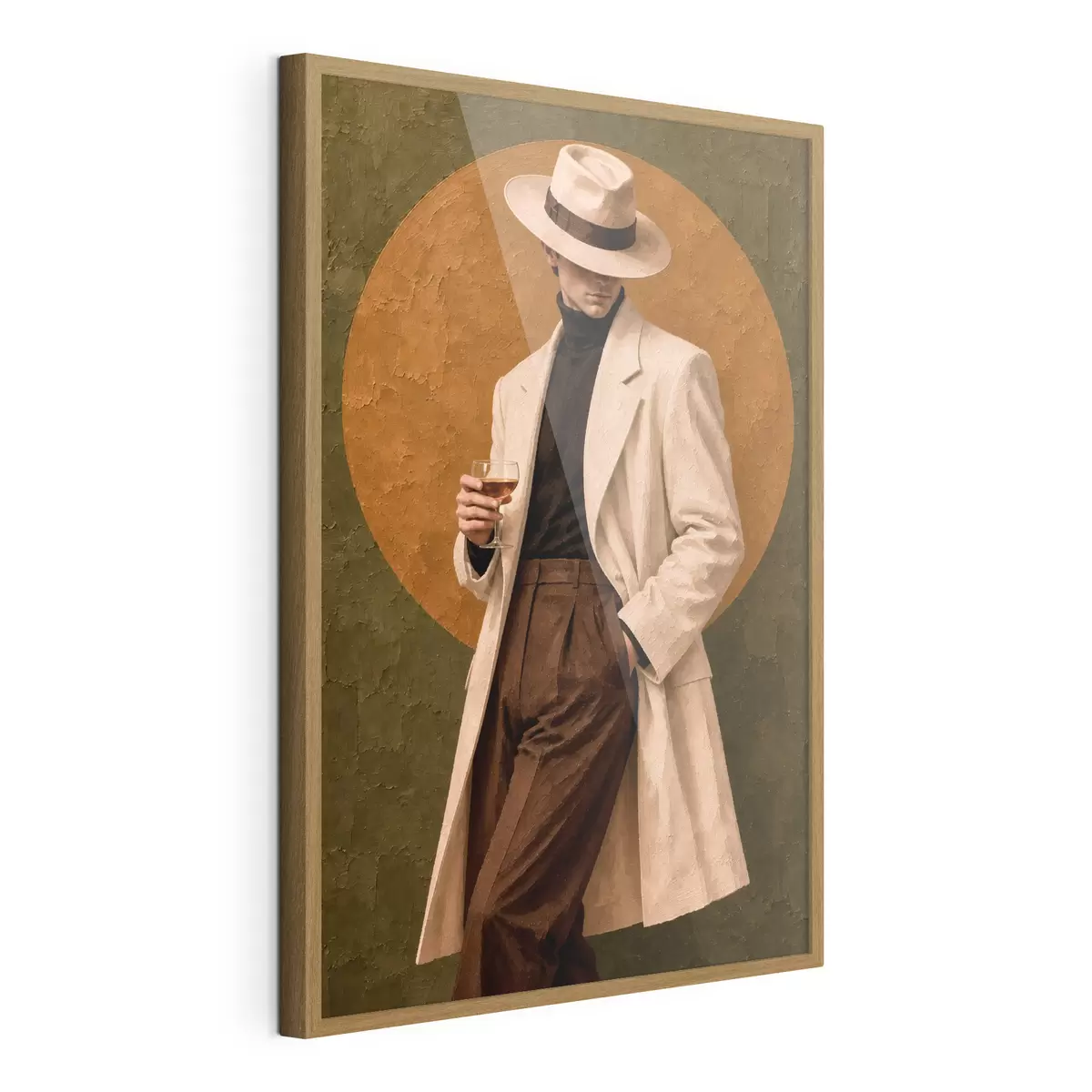 Poster Stilvolle Eleganz mit einem Drink in der Hand f50885