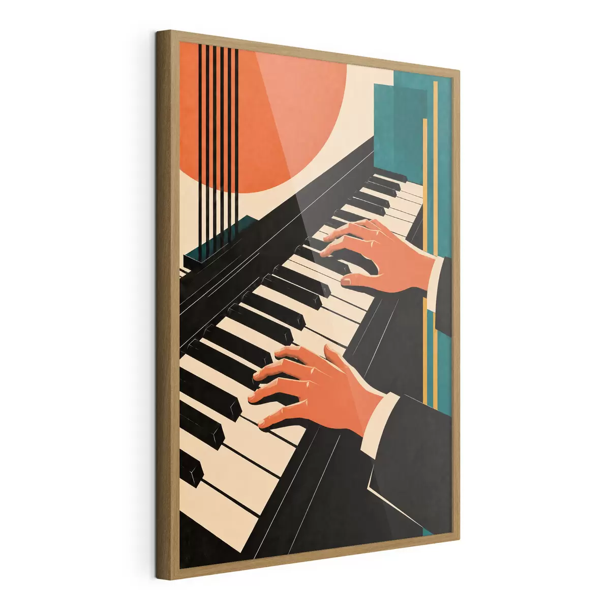 Poster Melodien auf den Klaviertasten spielen f50922