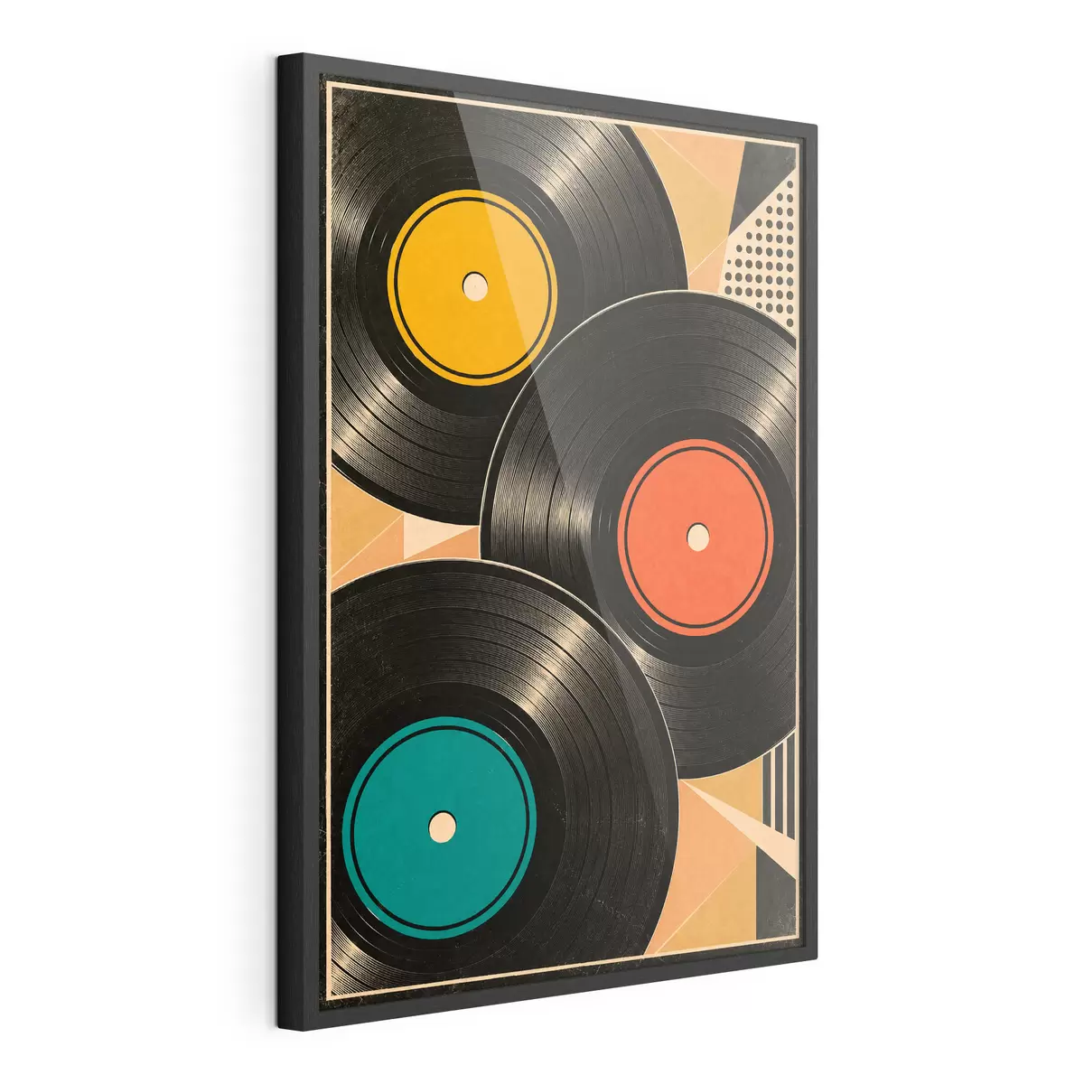 Poster Bunte Schallplatten in Harmonie f50923