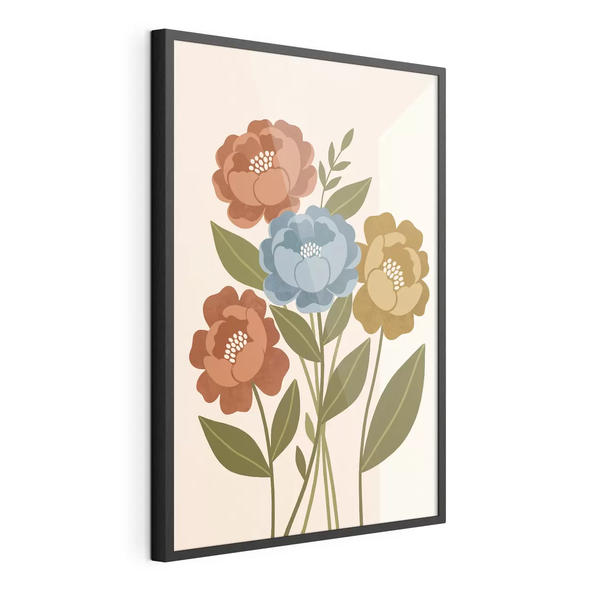 Poster Ein bezaubernder Strauß illustrierter Blumen f50730
