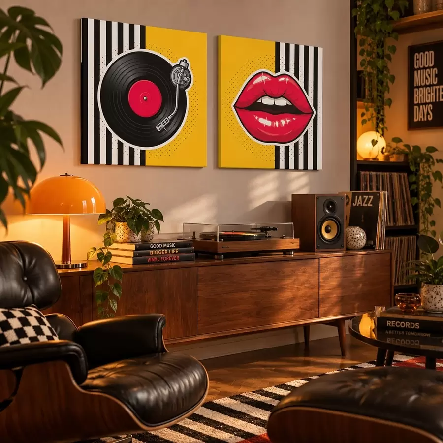 Wandbilder Vinyl-Rhythmus m31075