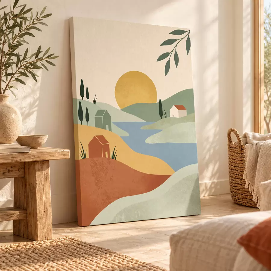 Wandbilder Ruhige Landschaft in sanften Farben s50729
