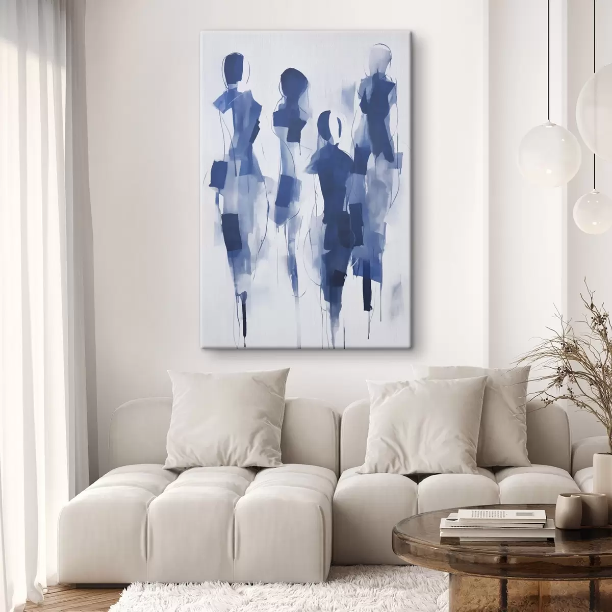 Wandbilder Abstrakte Silhouetten, Malerei-Imitation s51131