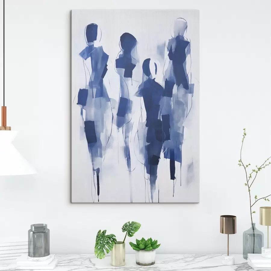 Wandbilder Abstrakte Silhouetten, Malerei-Imitation s51131