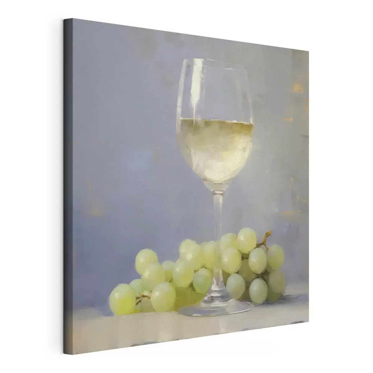 Wandbilder Ein Glas Wein und Weintrauben, die Nachbildung eines Gemäldes s51136
