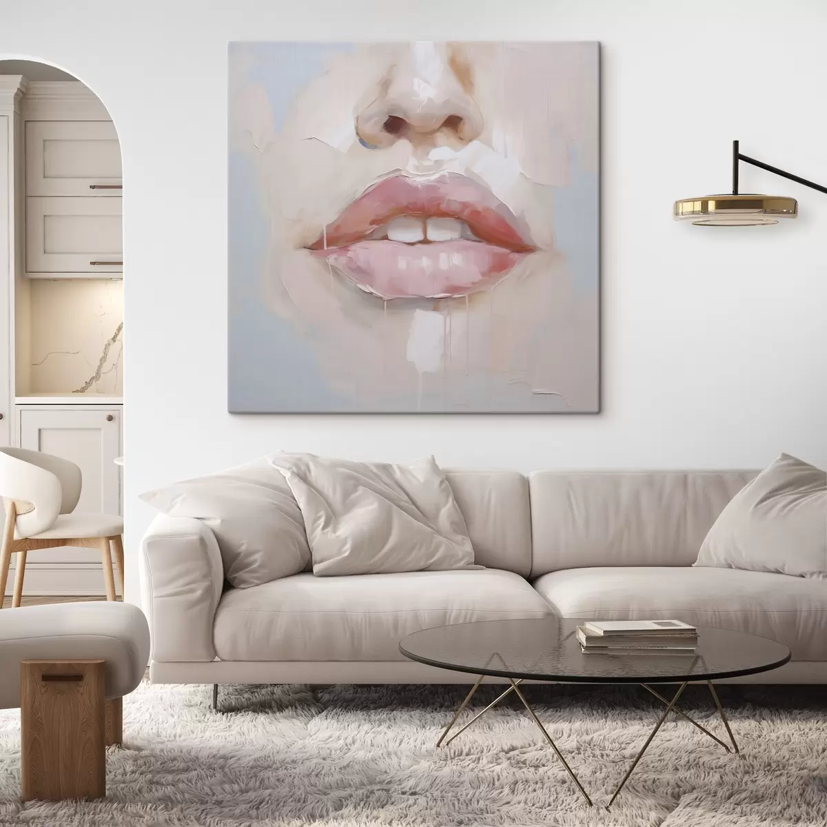 Wandbilder Lippen, Nachbildung eines Gemäldes s51138