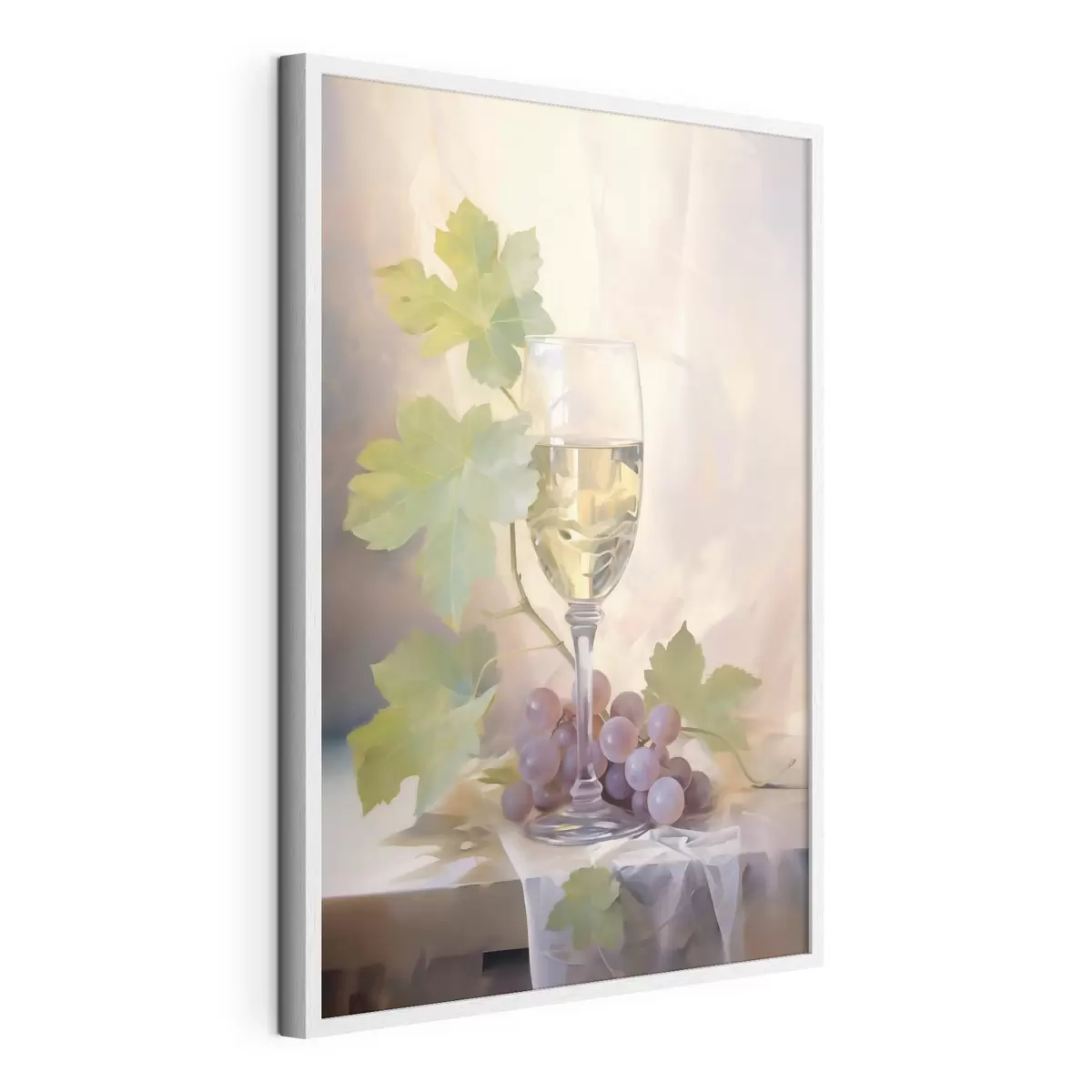 Poster Ein Glas Wein und Weintrauben, Gemälde-Reproduktion f51123