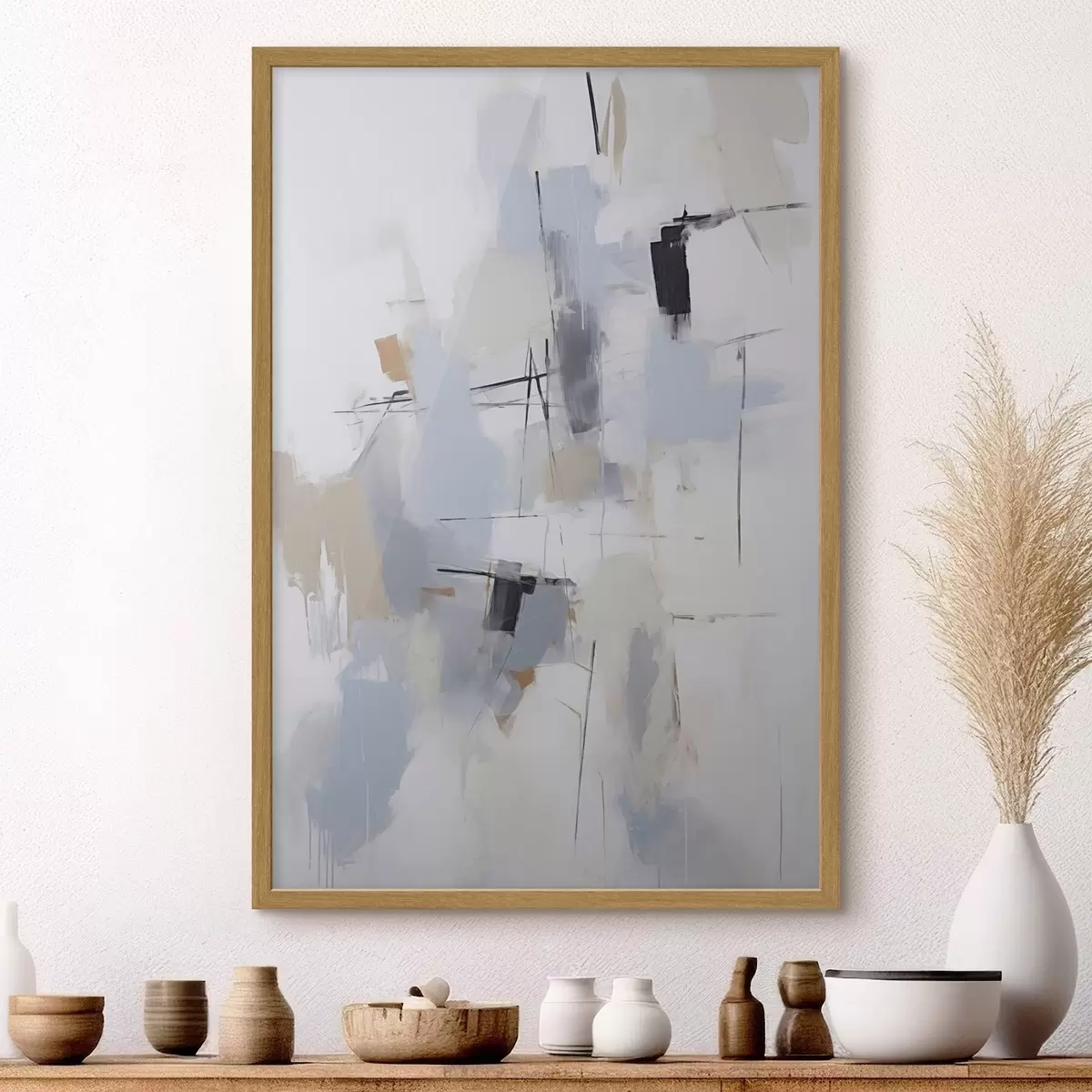 Poster Chaotische Abstraktion, Nachahmung der Malerei f51128