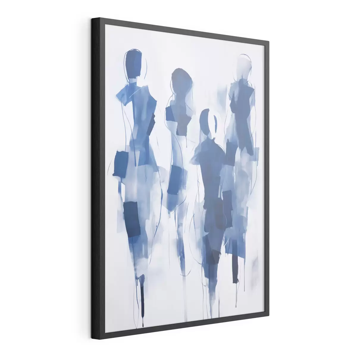 Poster Abstrakte Silhouetten, Malerei-Imitation f51131