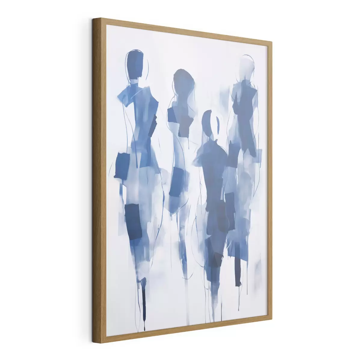 Poster Abstrakte Silhouetten, Malerei-Imitation f51131