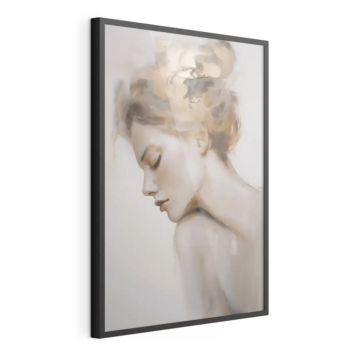 Poster Porträt eines Mädchens mit geschlossenen Augen f51133