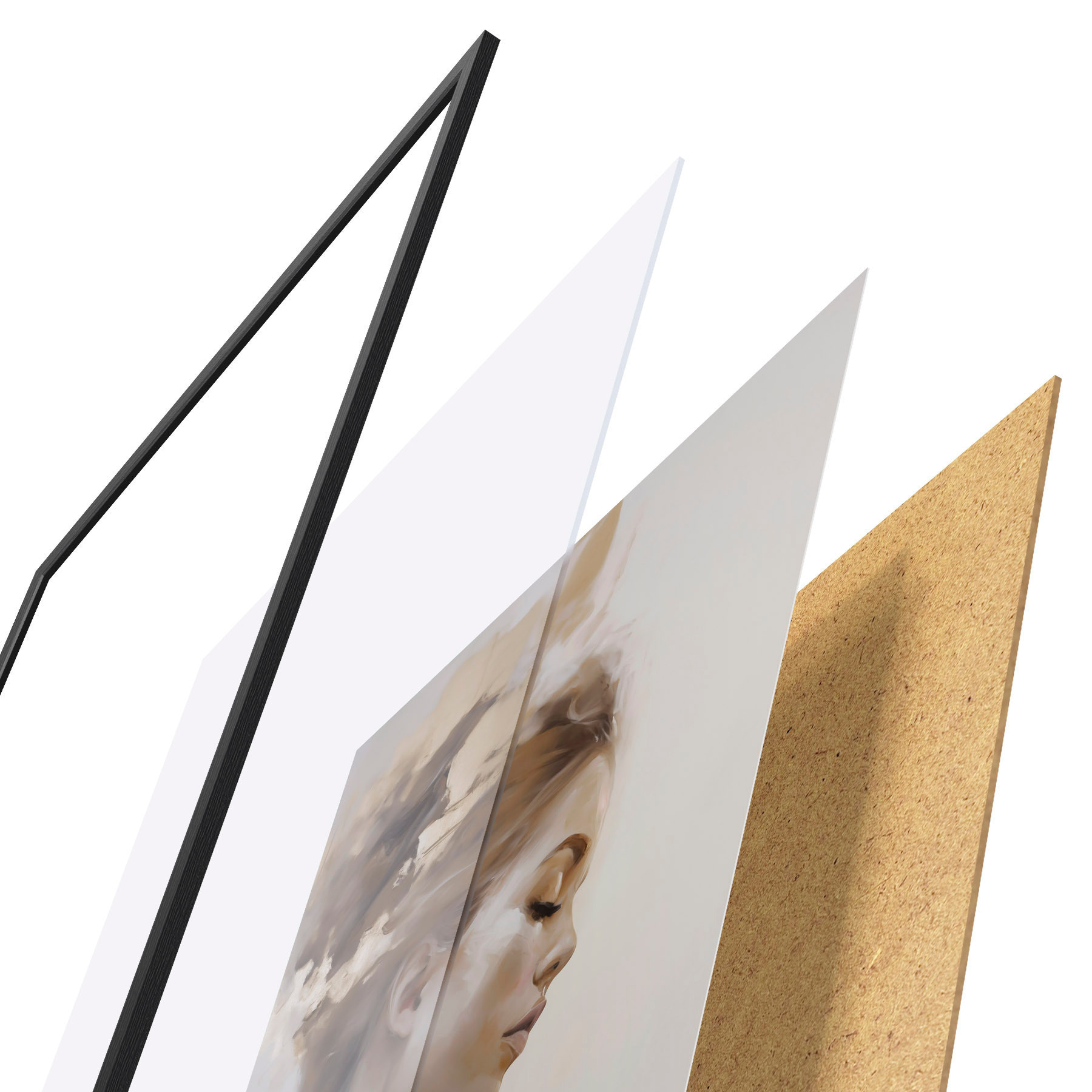 Poster Profilporträt einer jungen Frau f51134