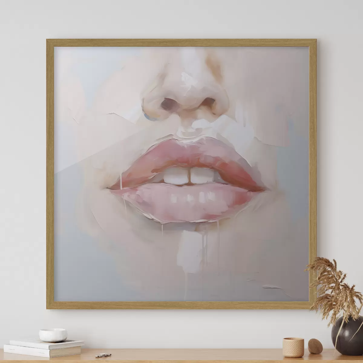 Poster Lippen, Nachbildung eines Gemäldes f51138