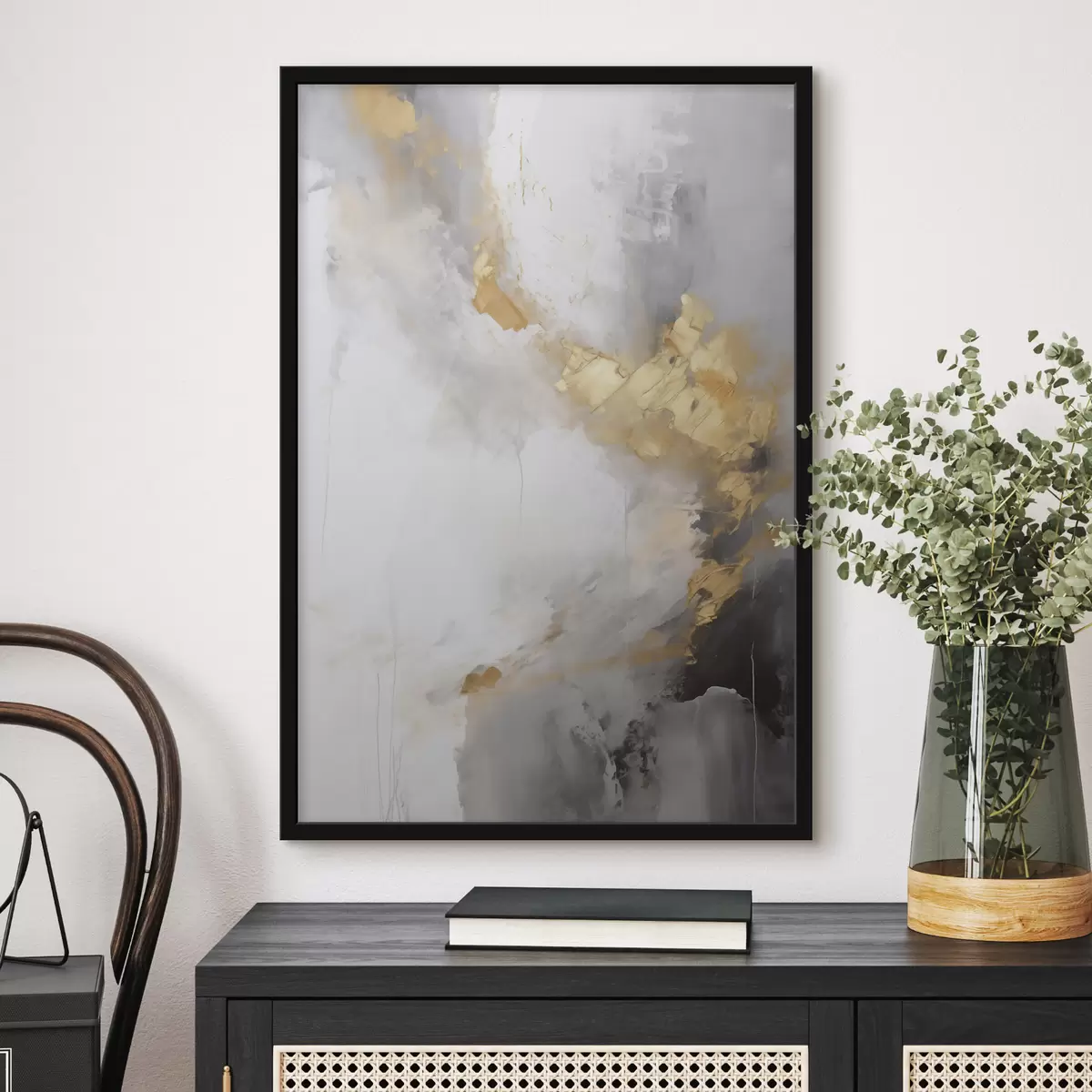 Poster Moderne Abstraktion, Nachahmung der Malerei f51142