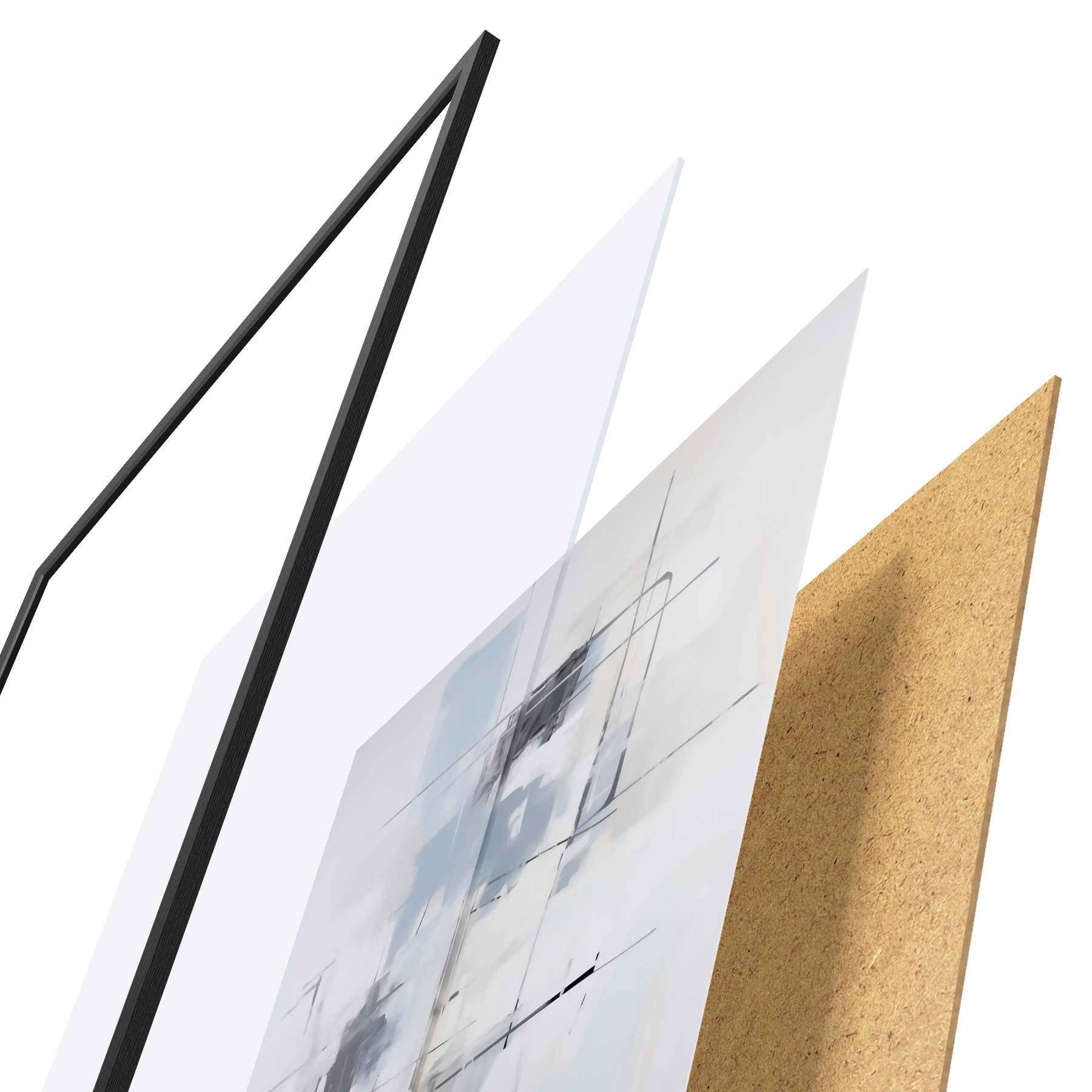 Poster Chaotische Abstraktion, Nachahmung der Malerei d31095