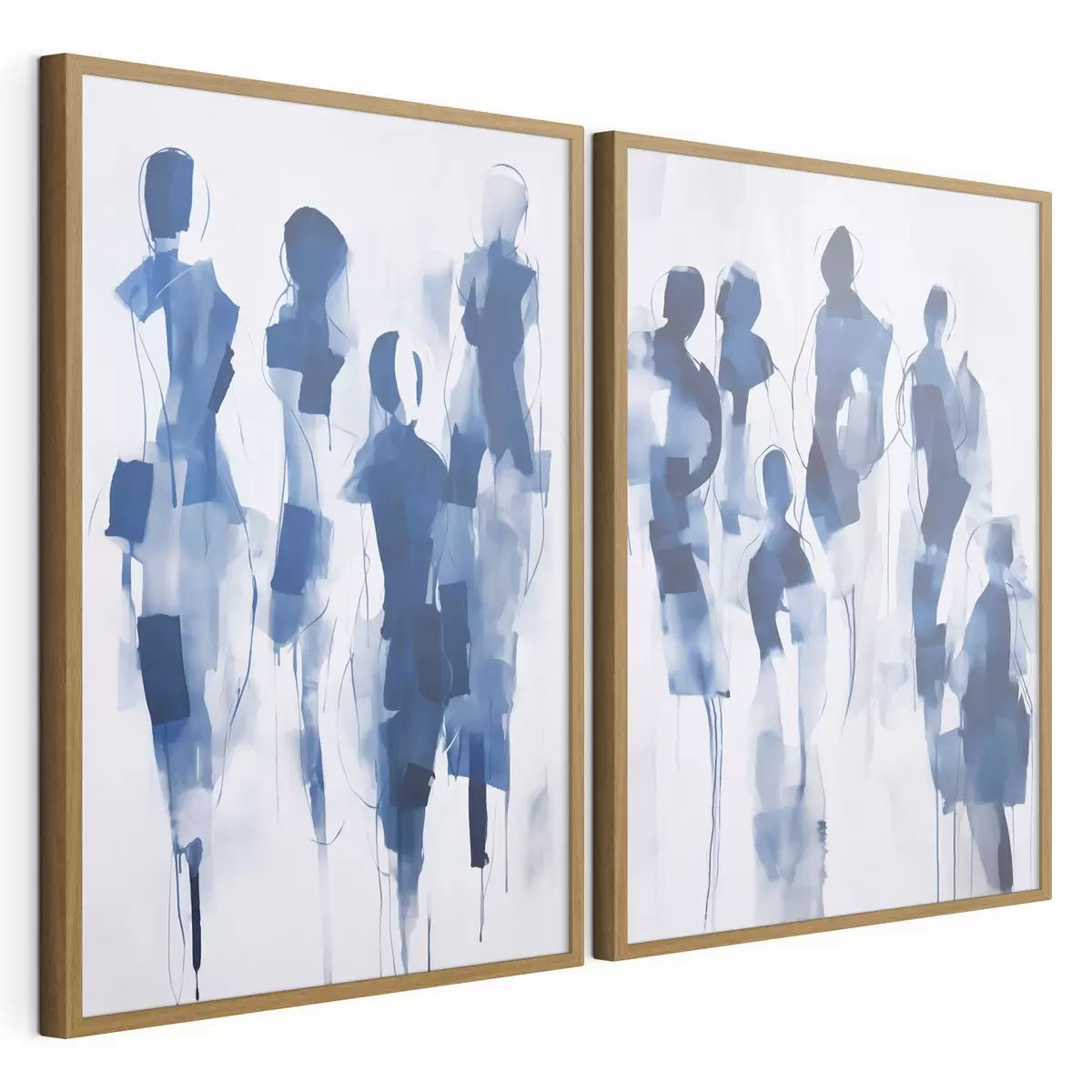 Poster Abstrakte Silhouetten, Malerei-Imitation d31097