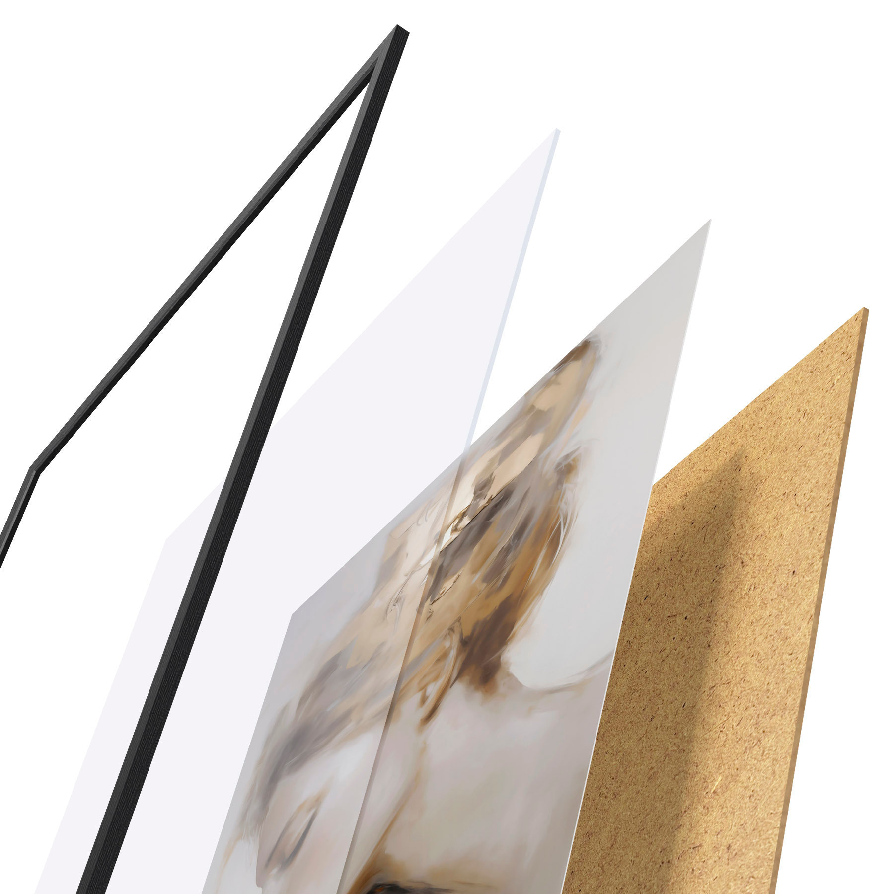 Poster Porträt eines Mädchens mit geschlossenen Augen d31098