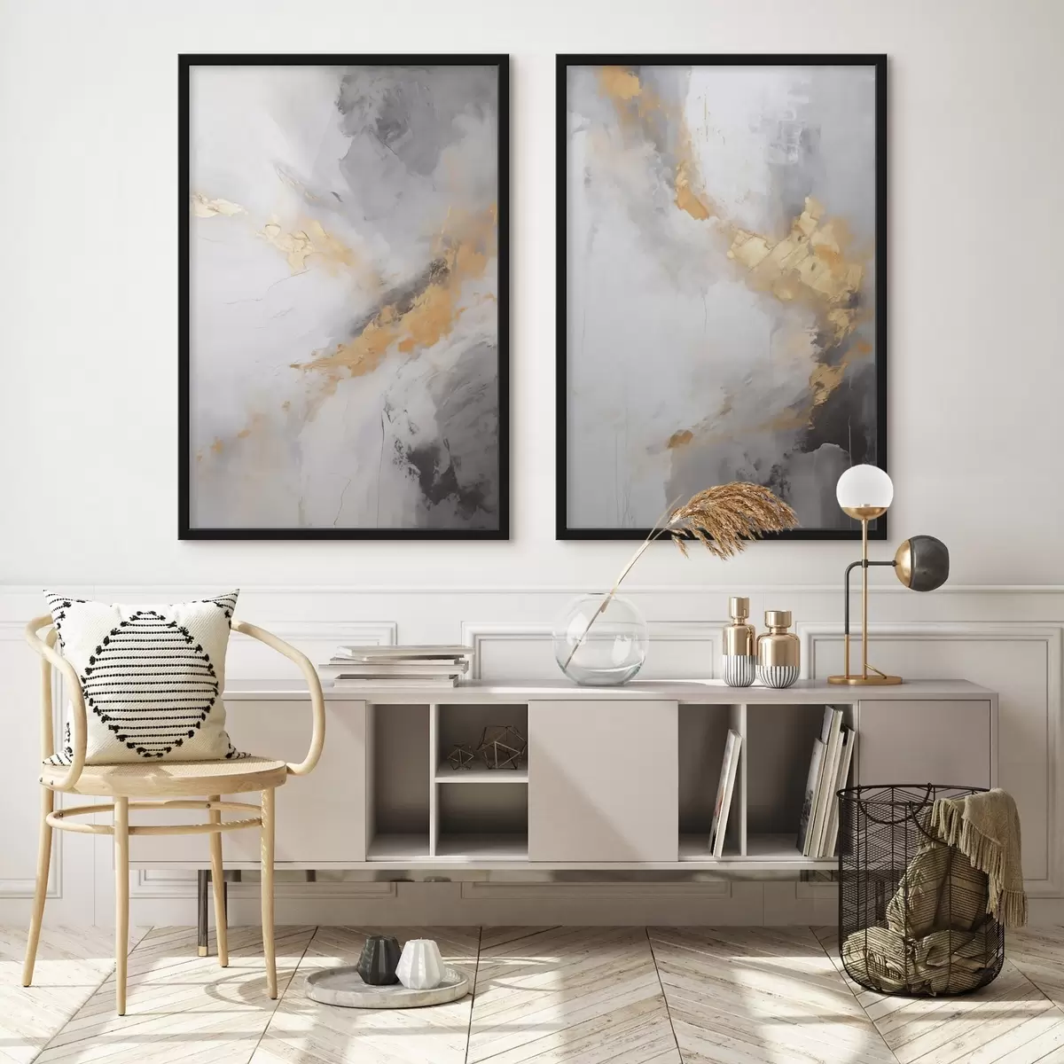 Poster Moderne Abstraktion, Nachahmung der Malerei d31102