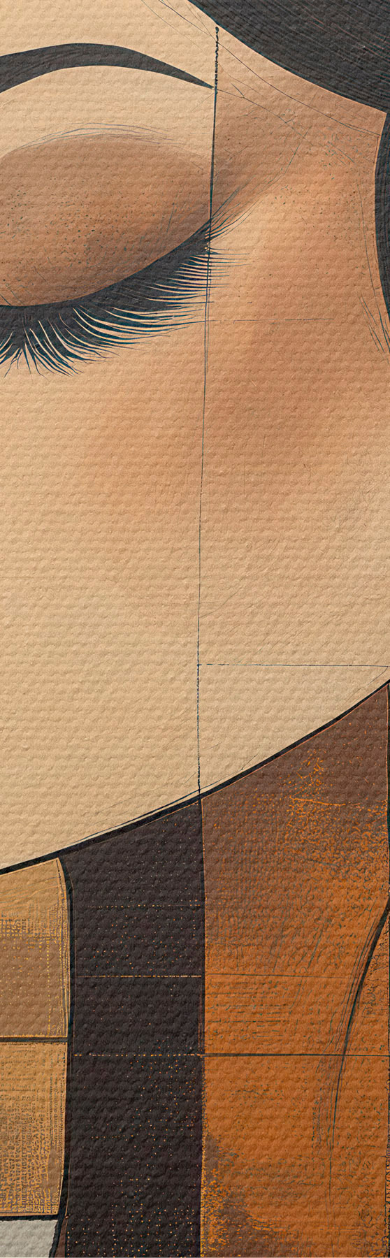 Wandbilder Abstraktes Gesicht eines Mädchens s51069