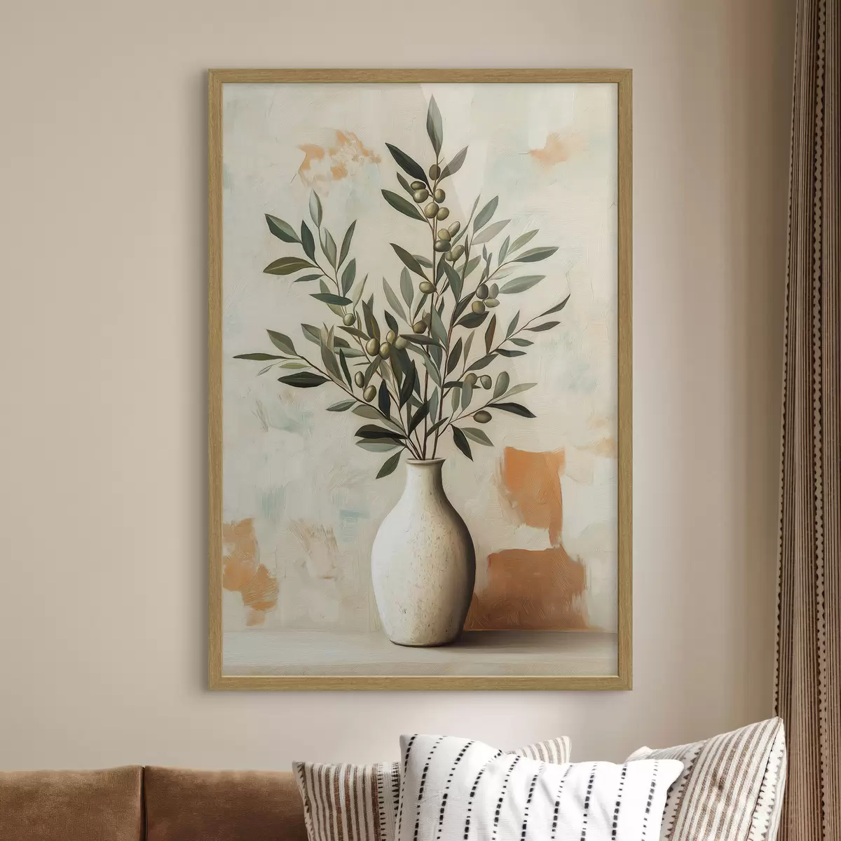Poster Olivenzweige in einer Vase f51047