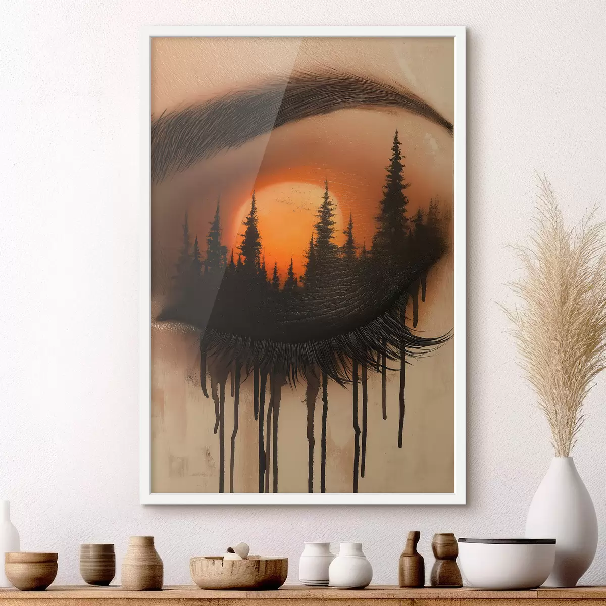 Poster Sonnenuntergang in ihren Augen f51048