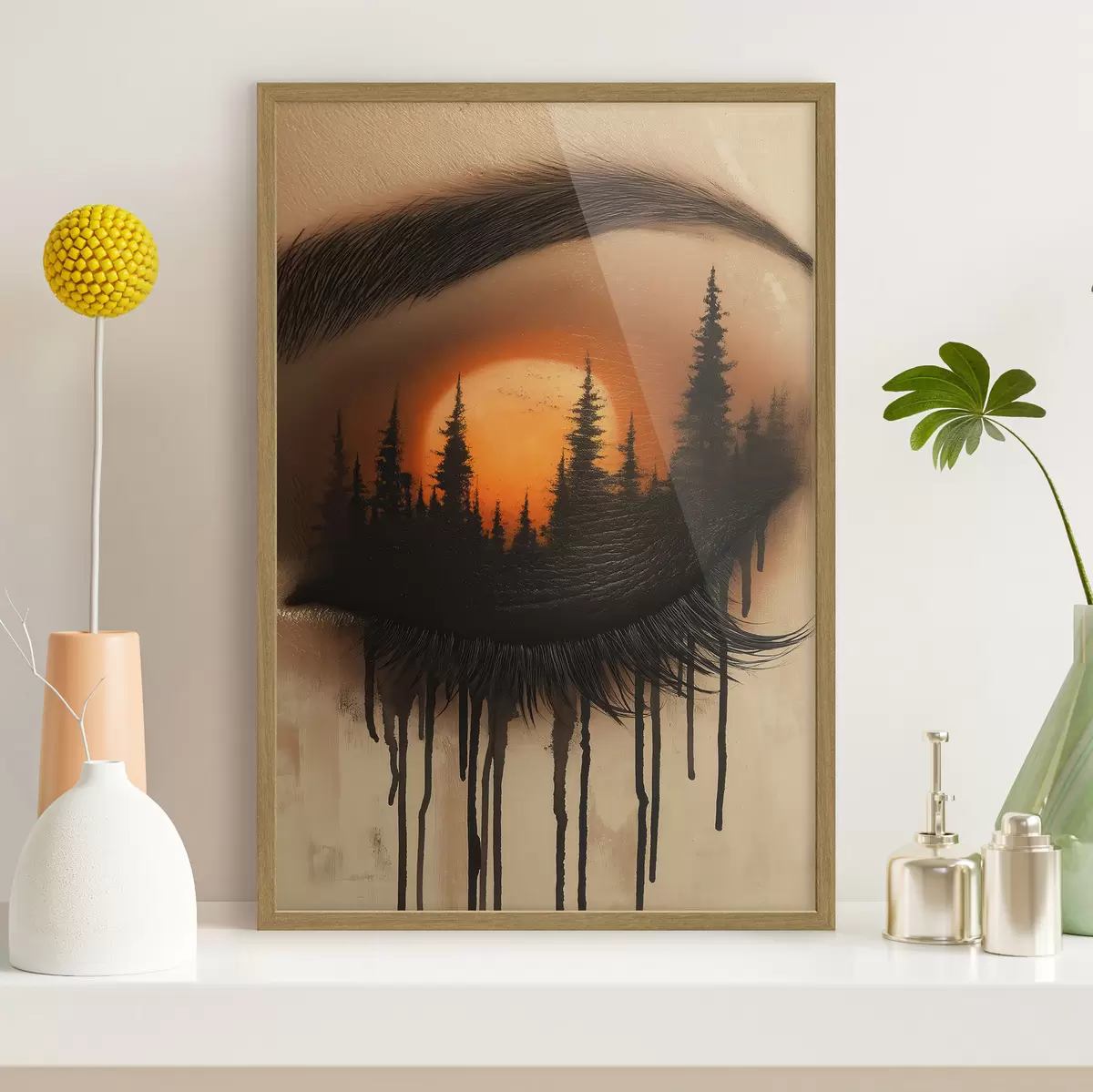 Poster Sonnenuntergang in ihren Augen f51048