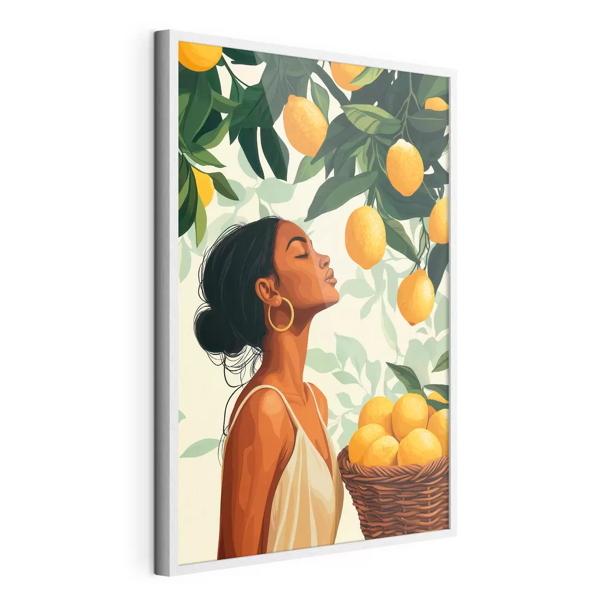Poster Ein Mädchen unter Zitronen f51049