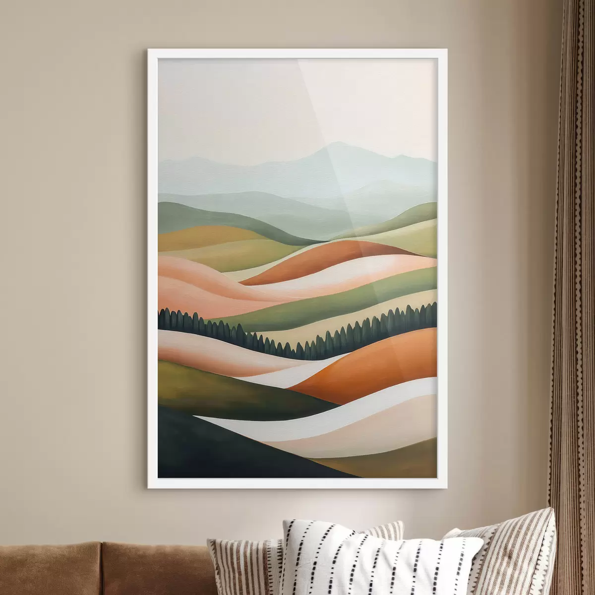 Poster Farbenfrohe Hügel f51056