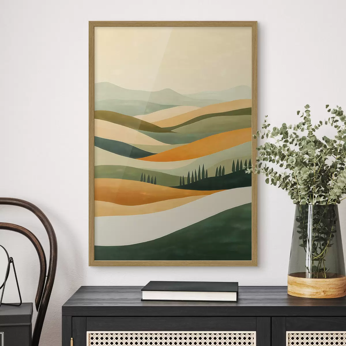 Poster Farbenfrohe Hügel f51057