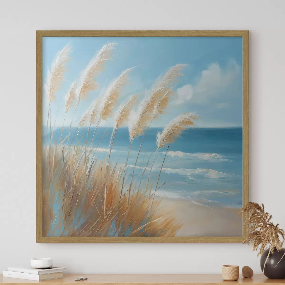 Poster Getreideähren am Meer f51061