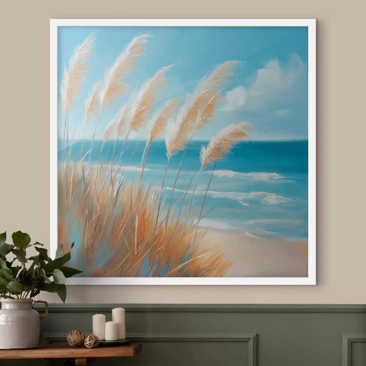 Poster Getreideähren am Meer f51061