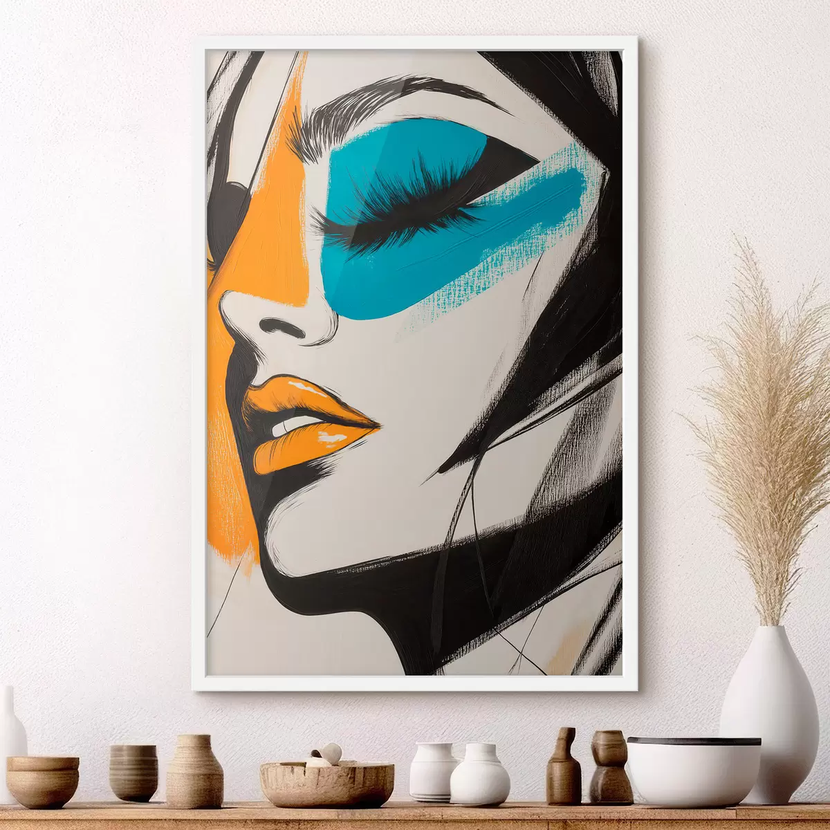 Poster Gesichter in Farbe f51065