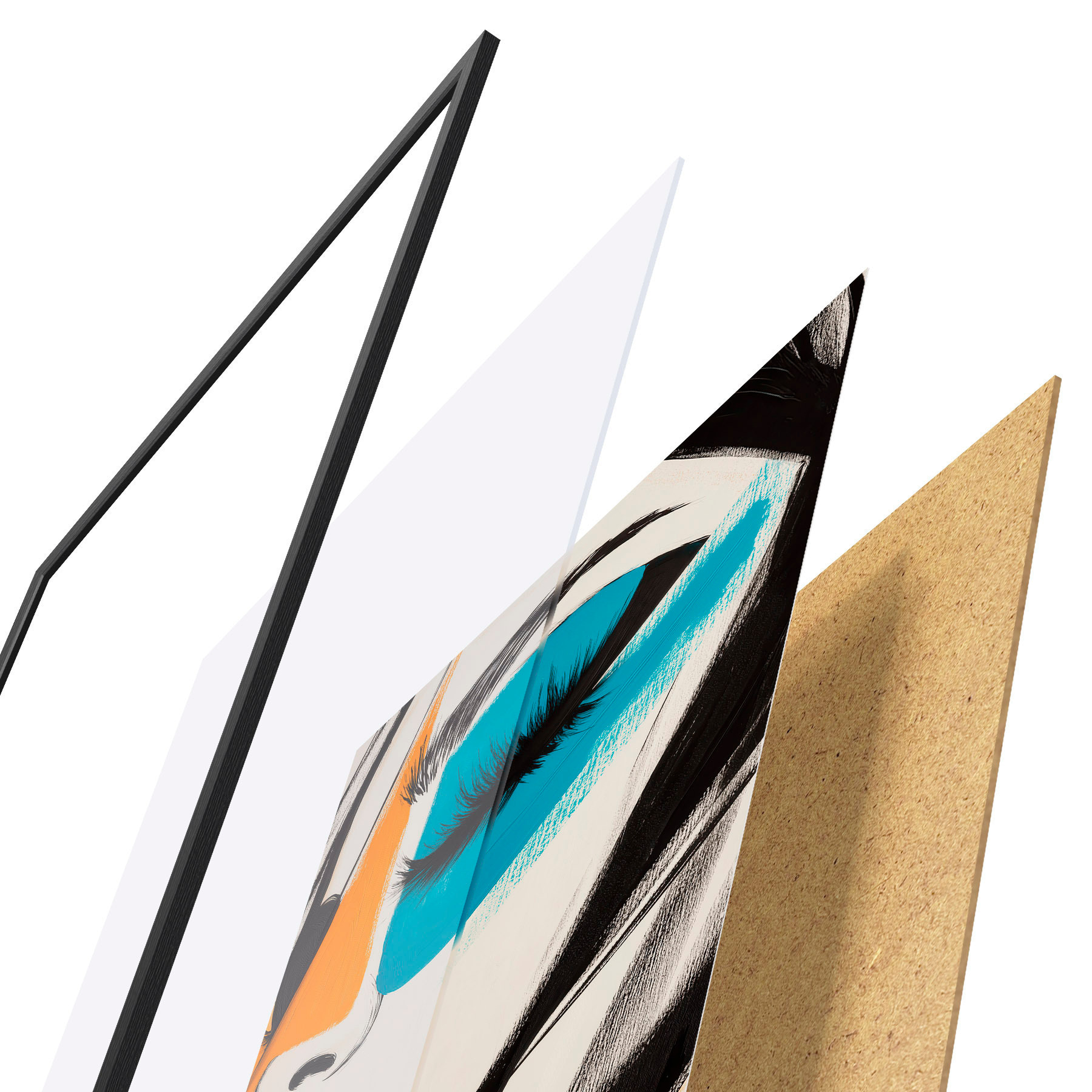 Poster Gesichter in Farbe f51065