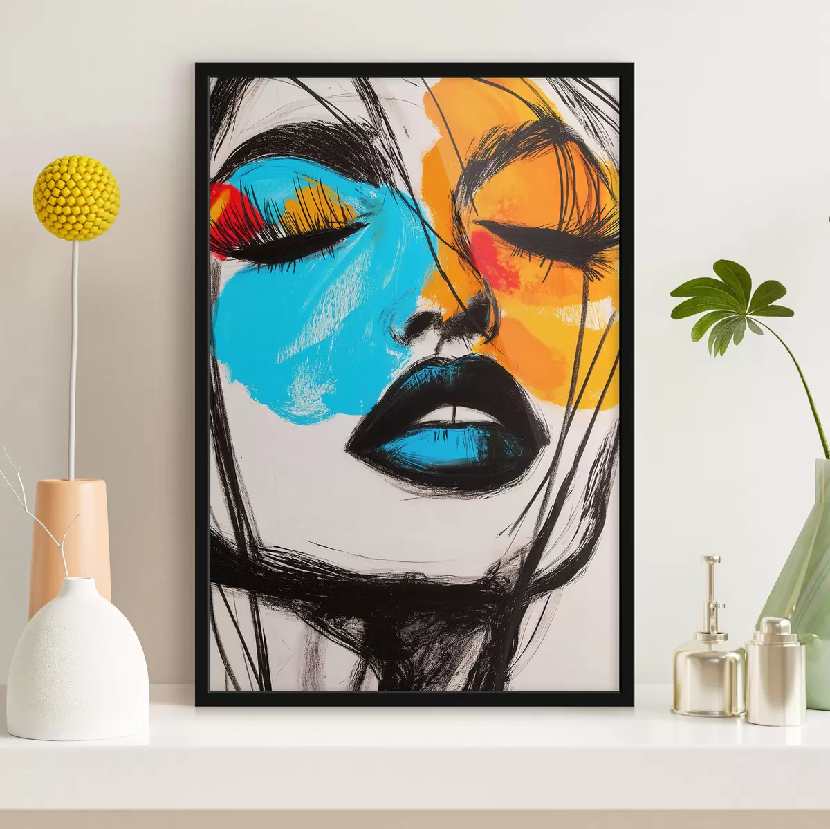 Poster Gesichter in Farbe f51066