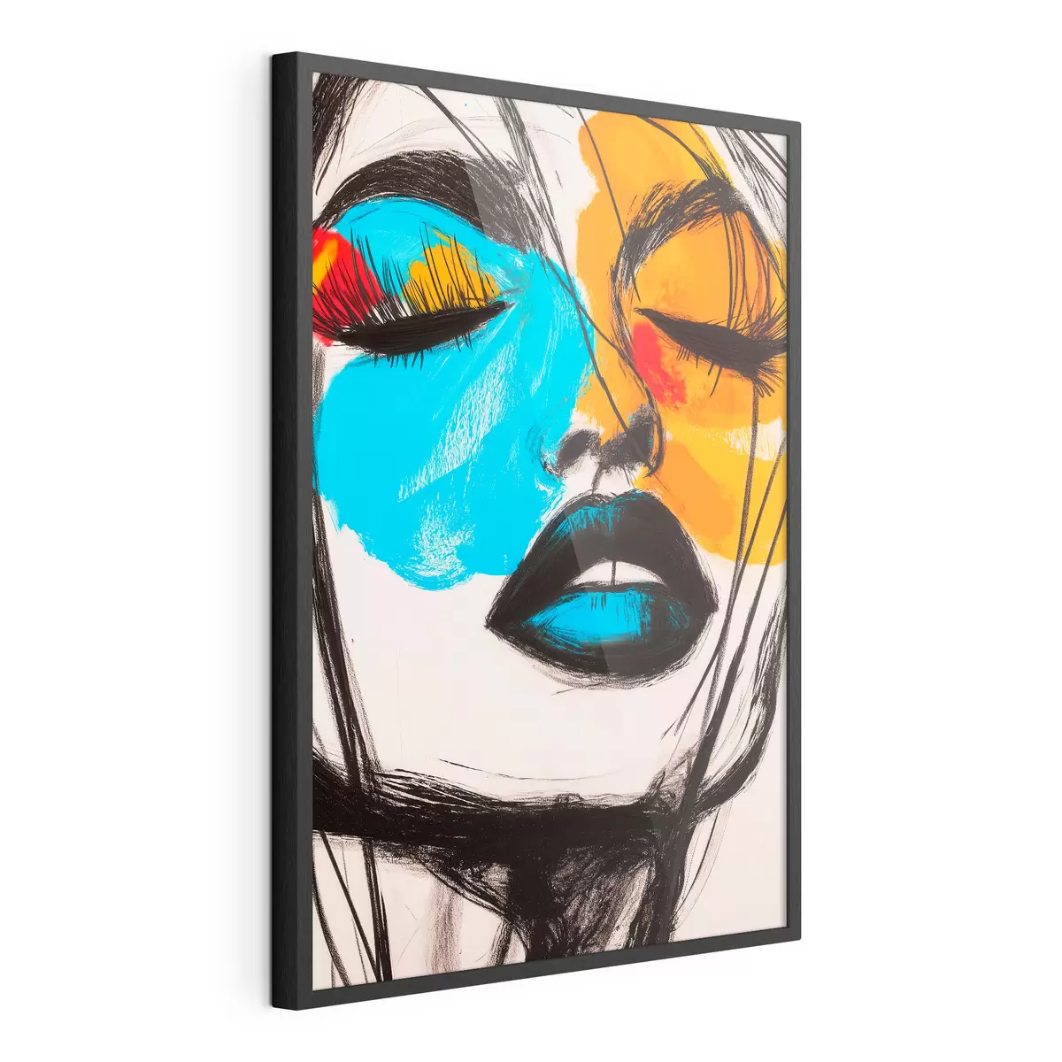 Poster Gesichter in Farbe f51066