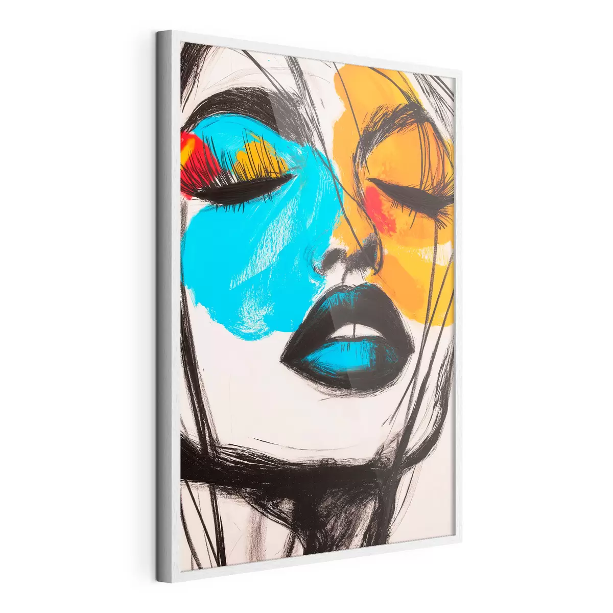 Poster Gesichter in Farbe f51066