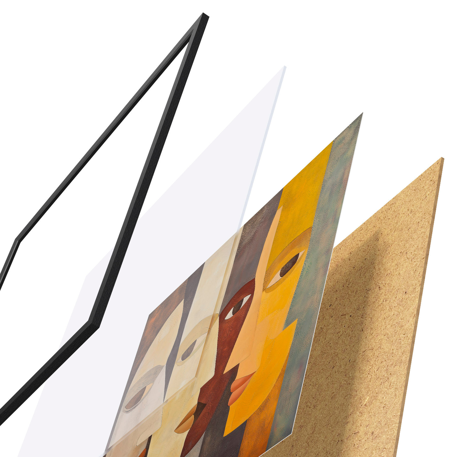 Poster Abstrakte Gesichter f51068
