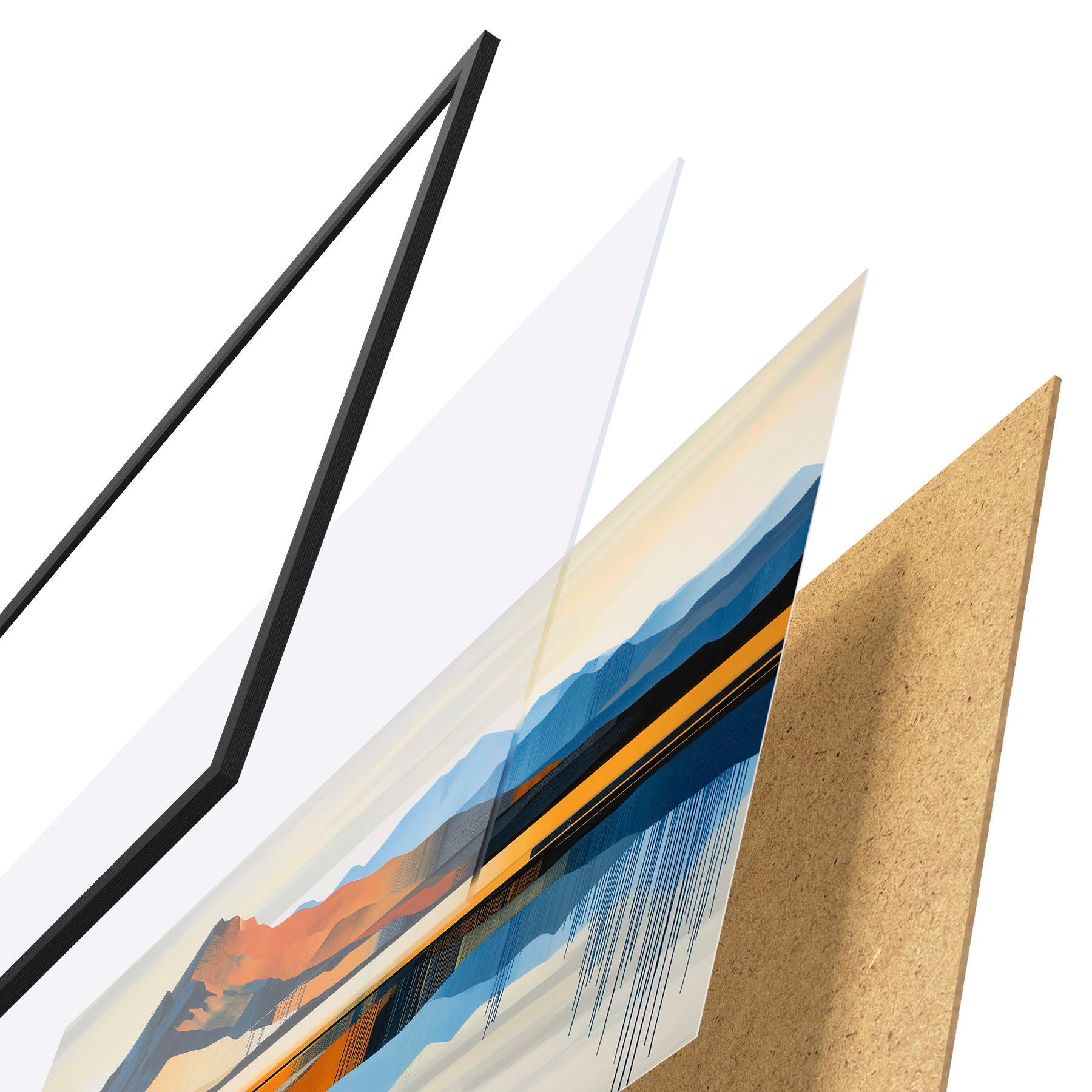 Poster Farbenfrohe Berge f51070