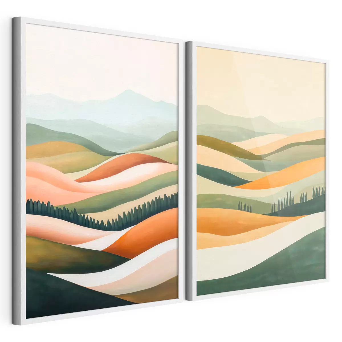 Poster Abstrakte, farbenfrohe Berge d31081