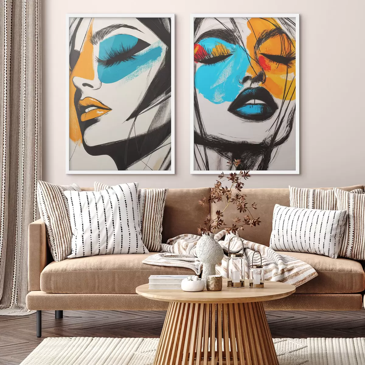 Poster Gesichter in Farbe d31083