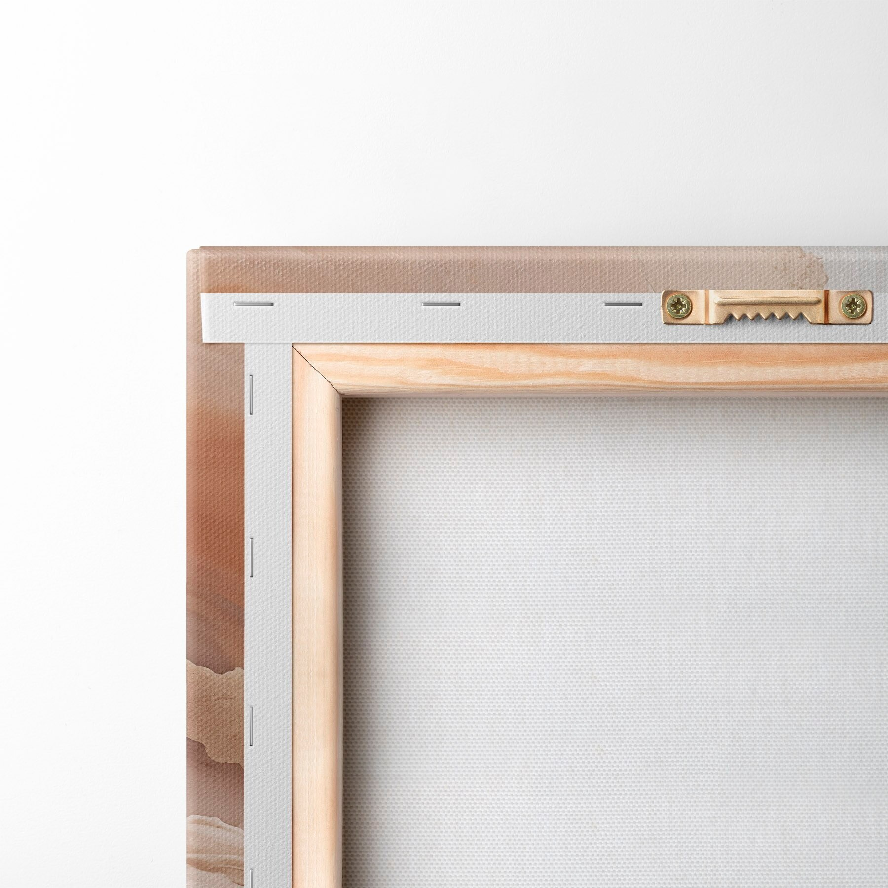 Wandbilder Beigefarbene Perlmutt-Schichten mit feiner Struktur s51084