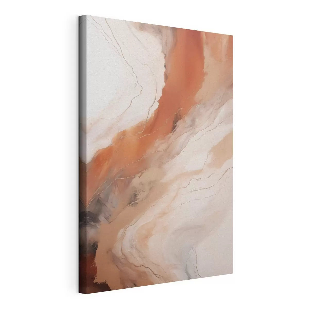 Wandbilder Warme Terrakotta-Wellen in der Fluid-Art s51085