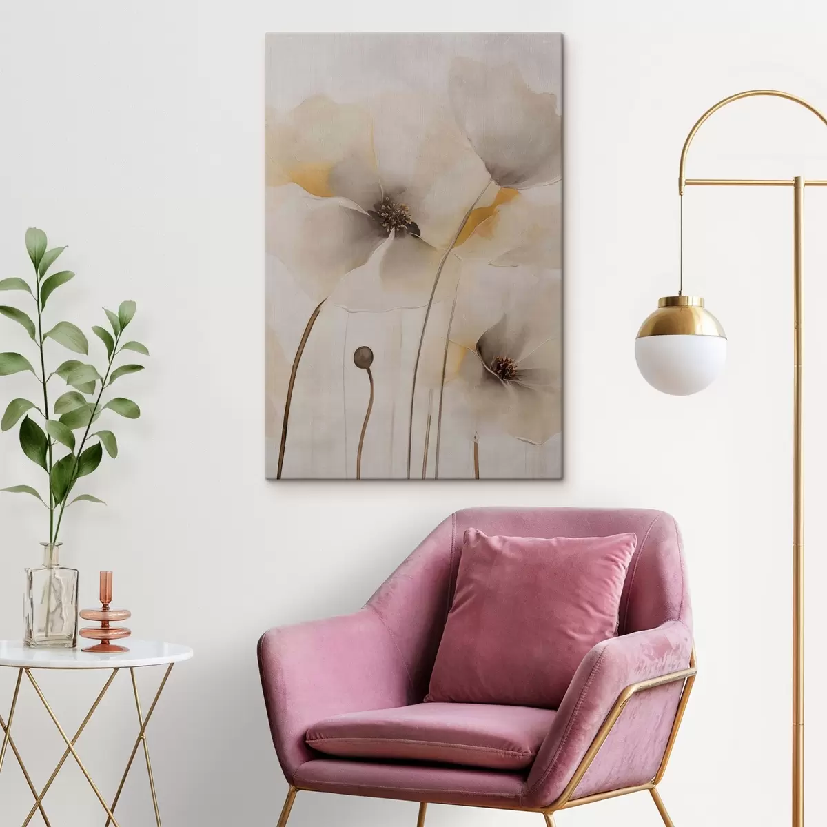 Wandbilder Zarte Mohnblumen an schlanken Stielen s51089